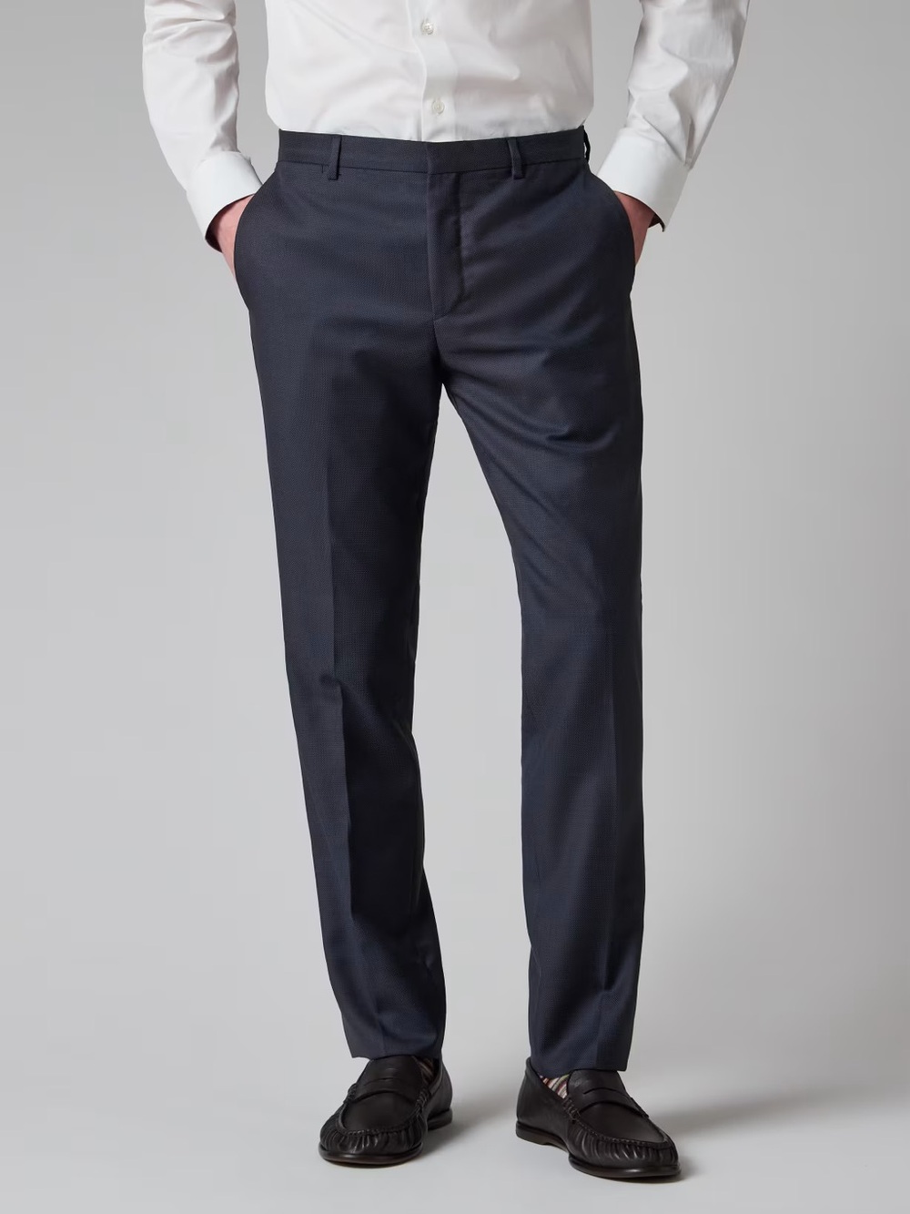 Paul Smith “The Kensington” Navy Wool Dress Pants